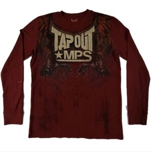 Vintage Tapout Shirt Mens Medium MPS No Mercy Punk Grunge Thermal Long Sleeve